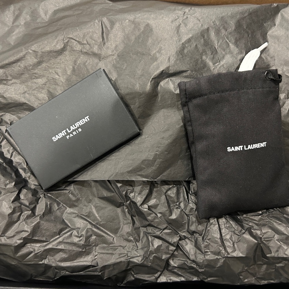 Saint Laurent LAX Mid Top leather sneakers, Size 38, New in Box - Picture 14 of 15